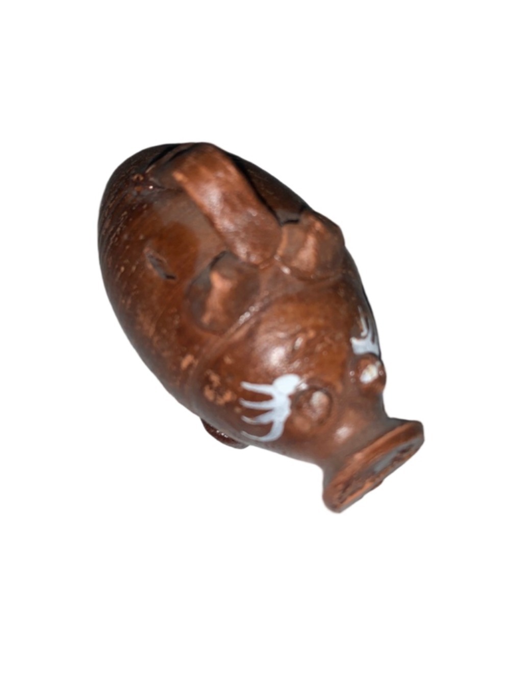 10 items with a 🔒 for $20 -Brown and White ceramic fake small Piggy Bank Decor